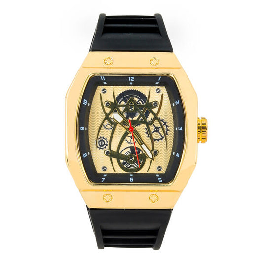 Iced Out 41mm Tonneau Watch - 9890-SB