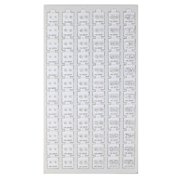 Stud Earrings Tray - HET-007 Silver