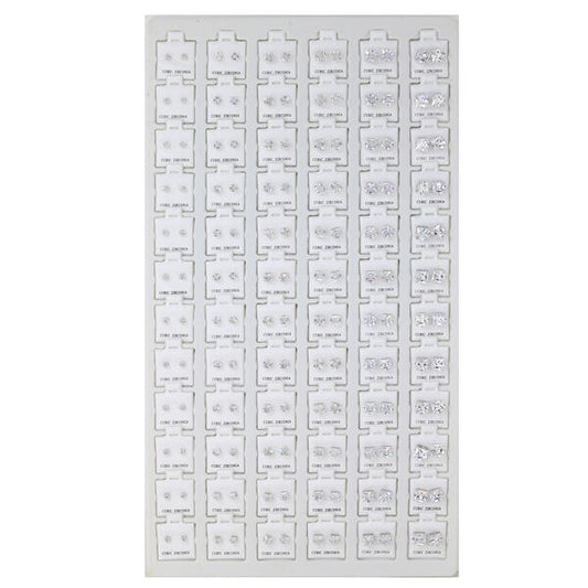 Stud Earrings Tray - HET-007 Silver