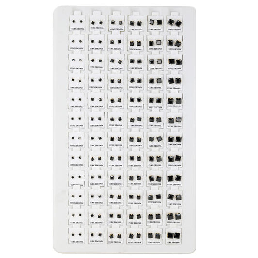 Square Stud Earrings Tray - HET-009 Gold