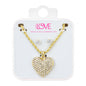 Women's Heart Rope Necklace & Earring Set