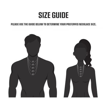 Iced Medium Alien Pendant with 4mm Rope Chain 24" - HC-1723